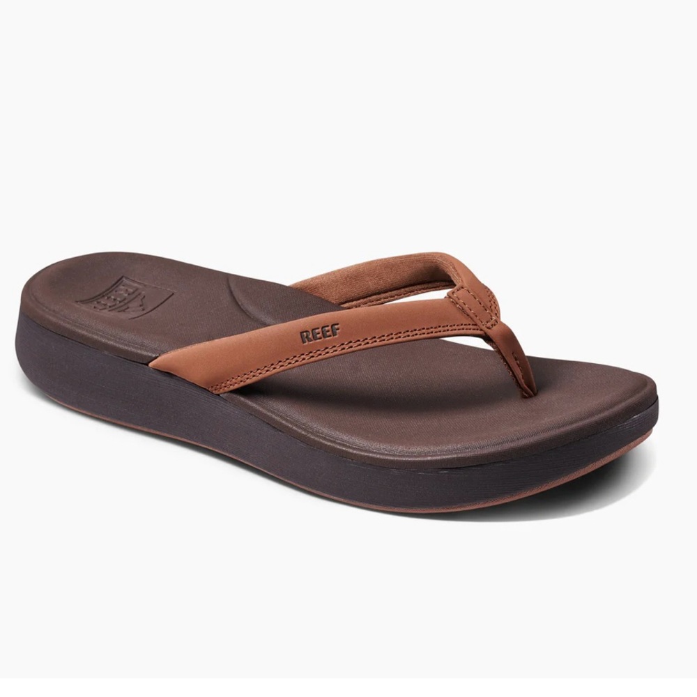 Reef Espresso Cushion Cloud Flip Flops/Sandals - Espresso - Size 9